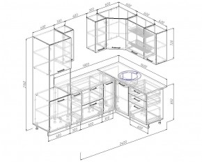 Кухонный гарнитур угловой Дели 2400*1600 (Стол. 38мм) в Покачах - pokachi.mebel24.online | фото 2