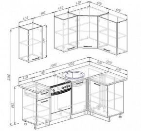 Кухонный гарнитур угловой Графика 2000х1200 (Стол. 38мм) в Покачах - pokachi.mebel24.online | фото 2