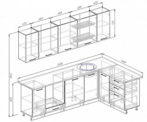 Кухонный гарнитур угловой Графика 2600х1600 (Стол. 38мм) в Покачах - pokachi.mebel24.online | фото 2