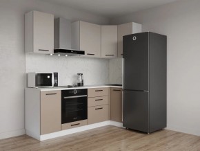 Кухонный гарнитур угловой Каппучино 2200*1000 (Стол. 38мм) в Покачах - pokachi.mebel24.online | фото