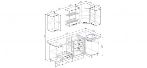 Кухонный гарнитур угловой Капри 2200х1000 (Стол. 26мм) в Покачах - pokachi.mebel24.online | фото 2
