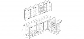 Кухонный гарнитур угловой Капри 2600х1600 (Стол. 38мм) в Покачах - pokachi.mebel24.online | фото