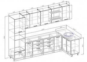 Кухонный гарнитур угловой Капри 3200х1400 (Стол. 26мм) в Покачах - pokachi.mebel24.online | фото 3