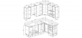 Кухонный гарнитур угловой Санторини 2200*1600 h950 (Стол. 38мм) в Покачах - pokachi.mebel24.online | фото 2