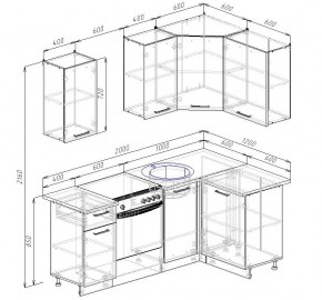 Кухонный гарнитур угловой Вегас 2000*1200 (Стол. 38мм) в Покачах - pokachi.mebel24.online | фото 2