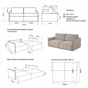 Комплект мягкой мебели 318+319 (диван+модуль) в Покачах - pokachi.mebel24.online | фото 2