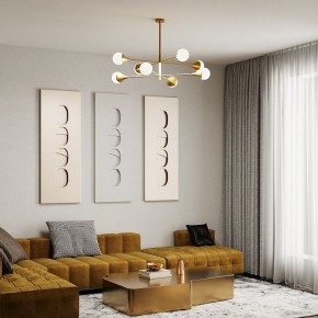 Люстра на штанге Eurosvet Calyx 60168/8 латунь в Покачах - pokachi.mebel24.online | фото 4
