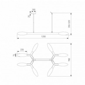 Люстра на штанге Eurosvet Covalent 30180 черный в Покачах - pokachi.mebel24.online | фото 3