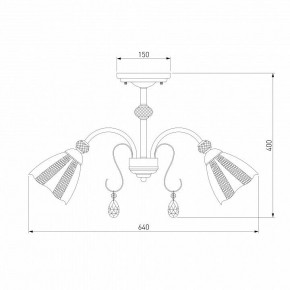 Люстра на штанге Eurosvet Floranse 30155/5 античная бронза в Покачах - pokachi.mebel24.online | фото 3