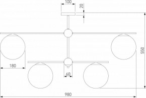 Люстра на штанге Eurosvet Marbella 60147/6 латунь в Покачах - pokachi.mebel24.online | фото 4