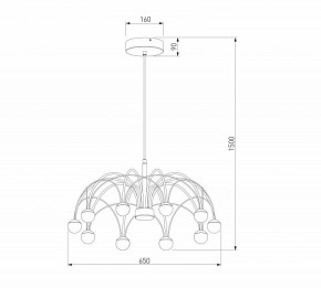 Люстра на штанге Eurosvet Ragno 90030/10 LED золото в Покачах - pokachi.mebel24.online | фото 5