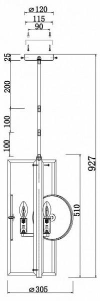Люстра на штанге Maytoni Marmo MOD099PL-03G в Покачах - pokachi.mebel24.online | фото 4