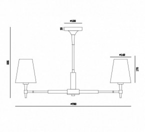 Люстра на штанге Maytoni Zaragoza H001CL-05BS в Покачах - pokachi.mebel24.online | фото 6