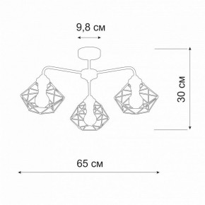 Люстра на штанге Vitaluce V4258 V4258-0/3PL в Покачах - pokachi.mebel24.online | фото 2