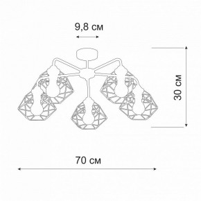 Люстра на штанге Vitaluce V4258 V4258-0/5PL в Покачах - pokachi.mebel24.online | фото 2