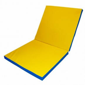 Мат гимнастический 2х1х0,1м складной цв. синий-желтый в Покачах - pokachi.mebel24.online | фото 1