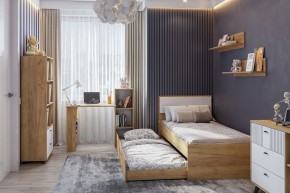 МИЛАН Детская (Дуб Золотой/Белый матовый) в Покачах - pokachi.mebel24.online | фото 47