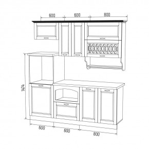 МИЛАНО Кухонный гарнитур 2,0 м Компоновка №3 в Покачах - pokachi.mebel24.online | фото 6