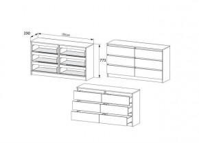 МОРИ МК 1386 Комод (Графит) в Покачах - pokachi.mebel24.online | фото 3