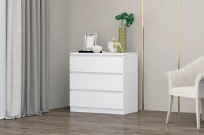 МС "Хилтон" Комод №2 800 (3 ящ.) белый текстурный в Покачах - pokachi.mebel24.online | фото