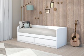 МС "Хилтон" Кровать 0,8 (Белый текстурный) в Покачах - pokachi.mebel24.online | фото 3
