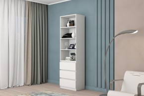 МС "Хилтон" Стеллаж (Белый текстурный) в Покачах - pokachi.mebel24.online | фото