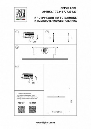 Накладной светильник Lightstar Lodi 723427 в Покачах - pokachi.mebel24.online | фото 3