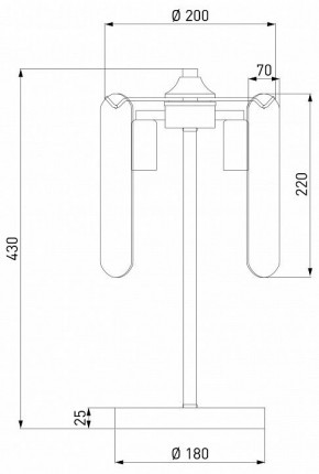 Настольная лампа декоративная Eurosvet Claire 01170/3 золото в Покачах - pokachi.mebel24.online | фото 3