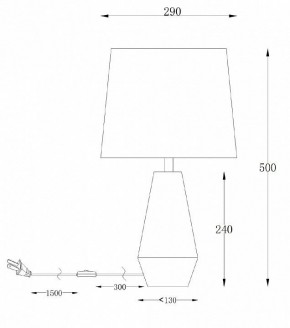 Настольная лампа декоративная Maytoni Calvin Table Z181-TL-01-B в Покачах - pokachi.mebel24.online | фото 2