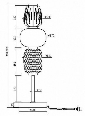 Настольная лампа декоративная Maytoni Pattern MOD267TL-L28CH3K в Покачах - pokachi.mebel24.online | фото 4