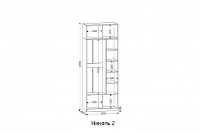 НИКОЛЬ 2 шкаф 2-х створчатый в Покачах - pokachi.mebel24.online | фото 3