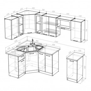 ОЛЬГА Кухонный гарнитур Оптима 1 (1300*2500 мм) в Покачах - pokachi.mebel24.online | фото 2