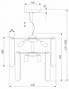 Подвесная люстра Eurosvet Claire 60170/8 золото в Покачах - pokachi.mebel24.online | фото 5