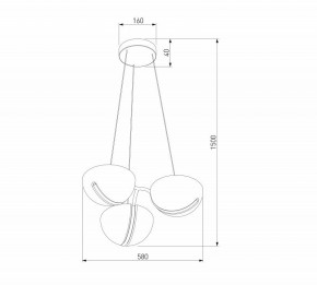 Подвесная люстра Eurosvet Emisfero 50083/3 LED золото в Покачах - pokachi.mebel24.online | фото 6