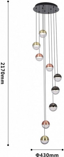 Подвесная люстра Favourite Luna 4371-9P в Покачах - pokachi.mebel24.online | фото 5
