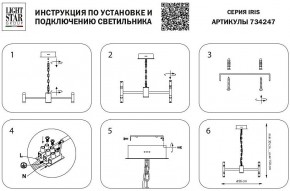 Подвесная люстра Lightstar Iris 734247 в Покачах - pokachi.mebel24.online | фото 4
