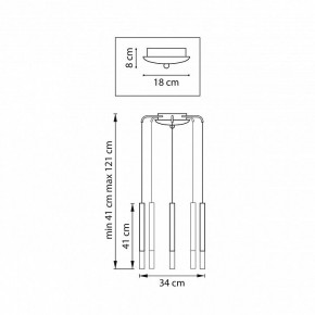 Подвесная люстра Lightstar Tubo L5T747143 в Покачах - pokachi.mebel24.online | фото 3