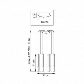 Подвесная люстра Lightstar Tubo L8T747143 в Покачах - pokachi.mebel24.online | фото 3