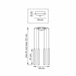 Подвесная люстра Lightstar Tubo L8T747243 в Покачах - pokachi.mebel24.online | фото 3