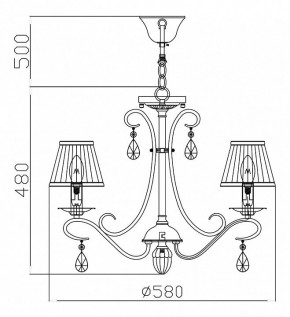 Подвесная люстра Maytoni Brionia ARM172-05-G в Покачах - pokachi.mebel24.online | фото 5
