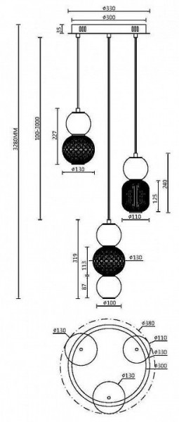 Подвесная люстра Maytoni Drop MOD273PL-L33G3K в Покачах - pokachi.mebel24.online | фото 2