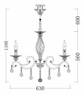 Подвесная люстра Maytoni Grace ARM247-06-G в Покачах - pokachi.mebel24.online | фото 3