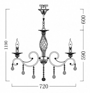 Подвесная люстра Maytoni Grace ARM247-08-G в Покачах - pokachi.mebel24.online | фото 4