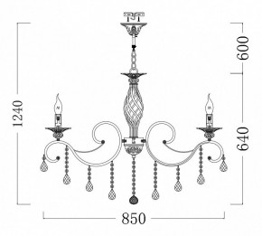 Подвесная люстра Maytoni Grace ARM247-10-G в Покачах - pokachi.mebel24.online | фото 7