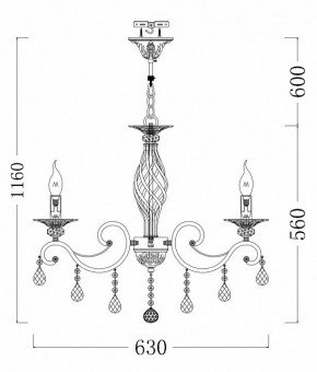 Подвесная люстра Maytoni Grace RC247-PL-06-R в Покачах - pokachi.mebel24.online | фото 5