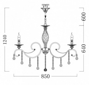 Подвесная люстра Maytoni Grace RC247-PL-10-R в Покачах - pokachi.mebel24.online | фото 6