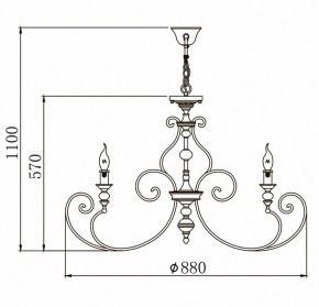 Подвесная люстра Maytoni Karina H631-PL-08-B в Покачах - pokachi.mebel24.online | фото 3