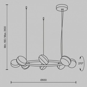 Подвесная люстра Maytoni Mind MOD299PL-L80BC3K в Покачах - pokachi.mebel24.online | фото 4