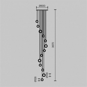 Подвесная люстра Maytoni Pharao MOD361PL-L58BS3K в Покачах - pokachi.mebel24.online | фото 4