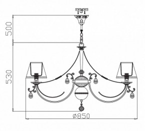 Подвесная люстра Maytoni Soffia RC093-PL-08-R в Покачах - pokachi.mebel24.online | фото 5